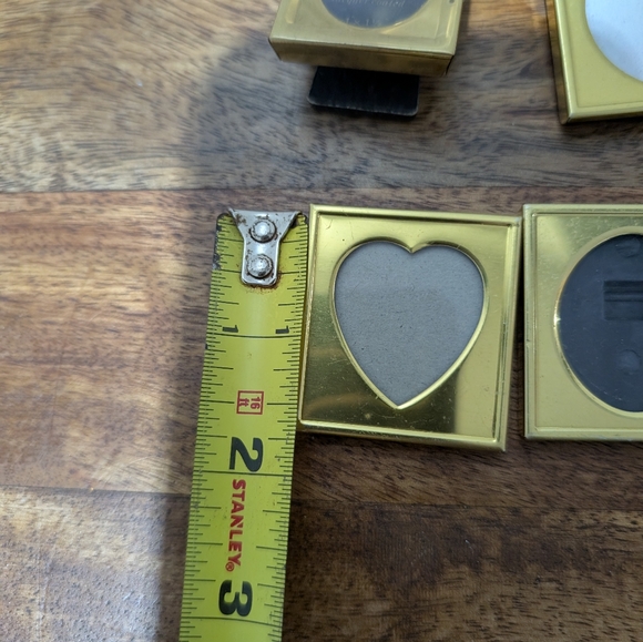 Vintage Tiny Ssilver Metal Flower Miniature Table Top Picture Frame Dollhouse x6 - Picture 4 of 10